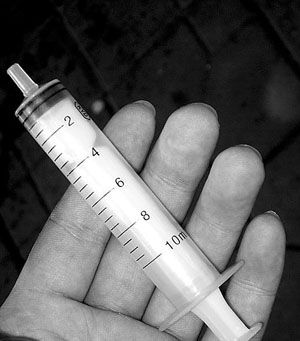 使用一次性注射器