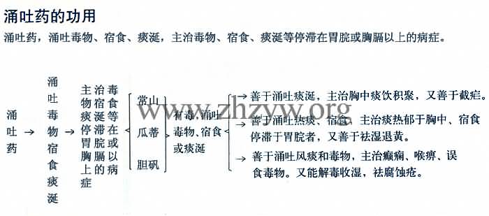 涌吐药的功用