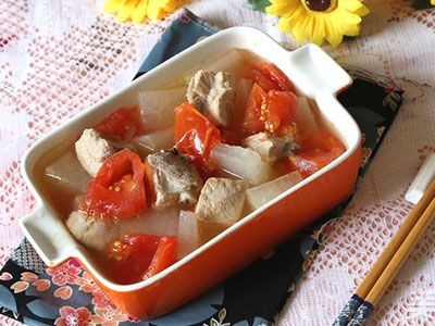 冬瓜西红柿煨排骨